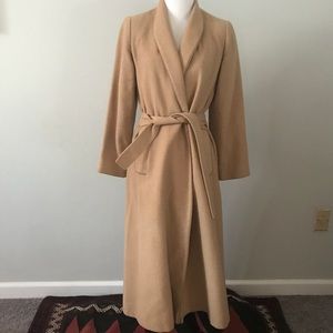 camel hair wrap coat